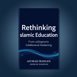 A modern book cover design for 'Rethinking Islamic Education: From Dogma to Intellectual Awakening' by AHMAD RAIHAN, formatted for A4 size
