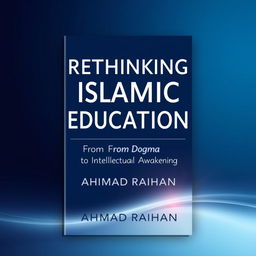 A modern book cover design for 'Rethinking Islamic Education: From Dogma to Intellectual Awakening' by AHMAD RAIHAN, formatted for A4 size