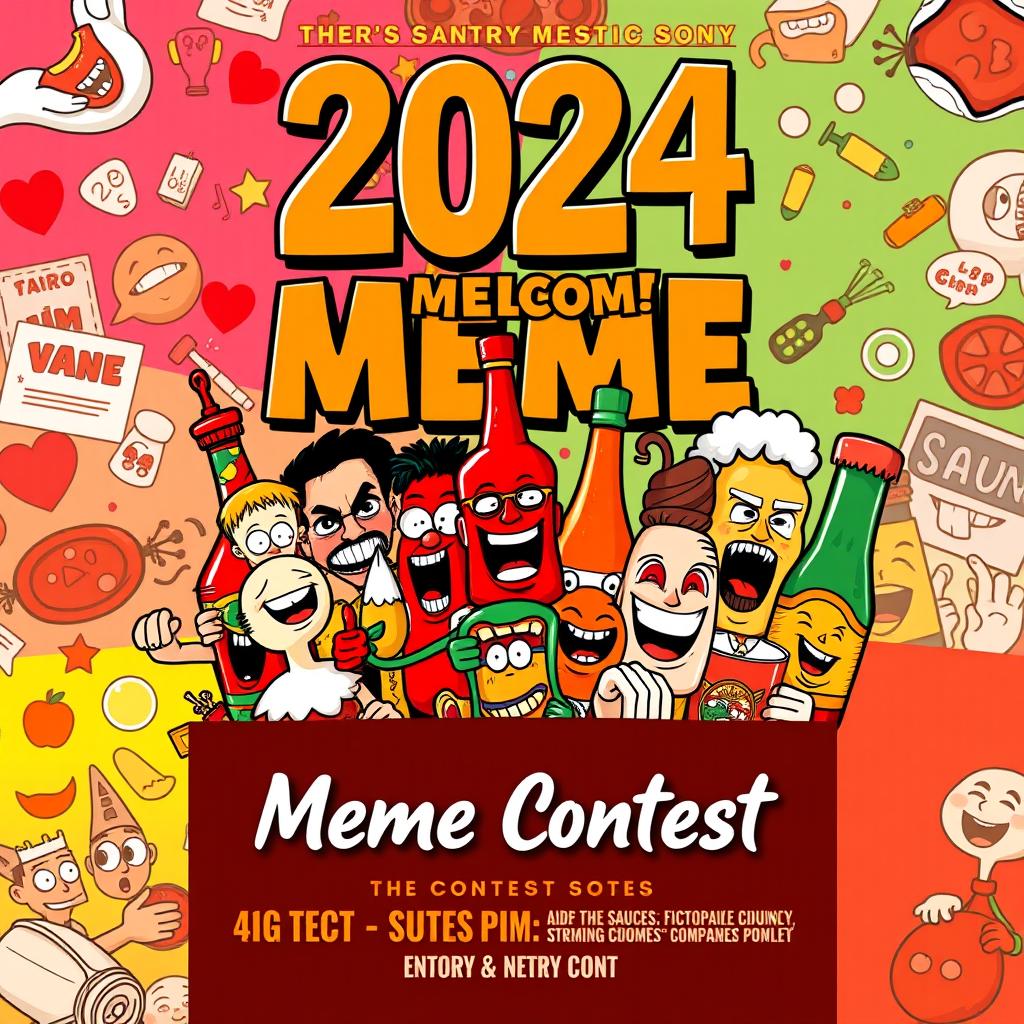 A professionally designed movie poster for the '2024 Sauce Meme Contest'