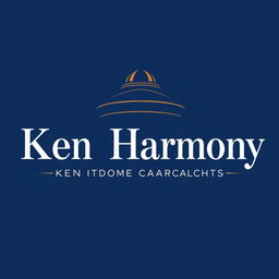 A creative logo for an academic counseling academy named 'Ken Harmony'