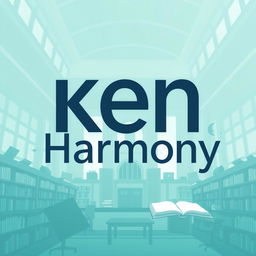 A logo for an academic counseling academy named "Ken Harmony" designed using typographic graphics