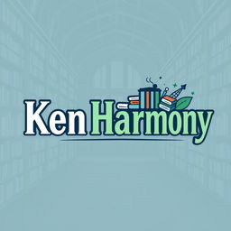 A logo for an academic counseling academy named "Ken Harmony" designed using typographic graphics