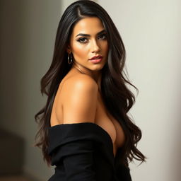 A stylish portrait of Kelsi Monroe, a stunning adult film actress, showcasing her captivating beauty and confidence