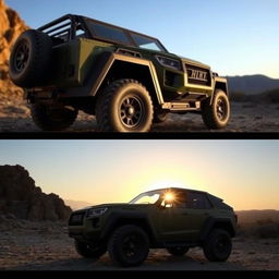 A sleek and modern representation of the Pindad Maung vehicle, showcasing its robust design and advanced features