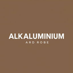 Create a sleek and contemporary logo for 'ALKALUMINIUM', a wardrobe brand