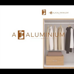 Create a sleek and contemporary logo for 'ALKALUMINIUM', a wardrobe brand