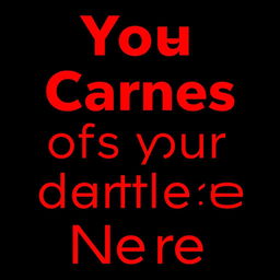 A graphic design representation featuring bold text in a vibrant red color against a dark background, emphasizing the clarity and impact of the message
