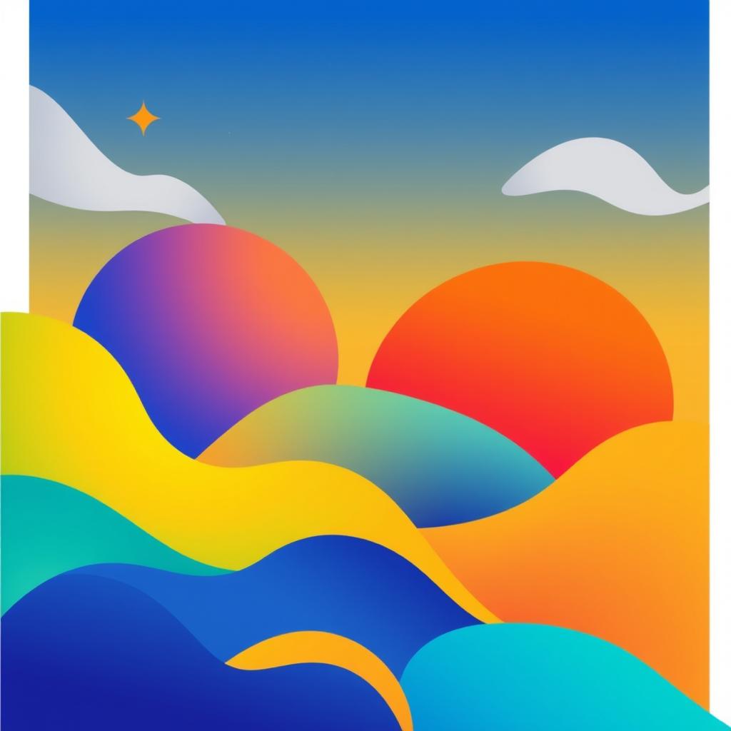 A vibrant and eye-catching color palette for a poster design, featuring bold hues such as deep royal blue, bright sunset orange, and lush emerald green