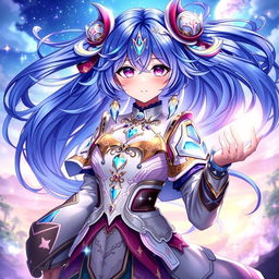 A beautifully illustrated anime-style character inspired by Tensura, featuring Luminous Valentine