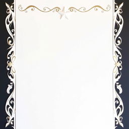 A flat A4 paper cover design titled 'Blank Design', featuring unique carvings along the edges inspired by an outer space theme