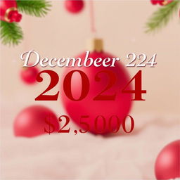 A beautifully designed digital graphic featuring a prominent date 'December 24, 2024' in a bold, elegant font similar to that used in the provided picture