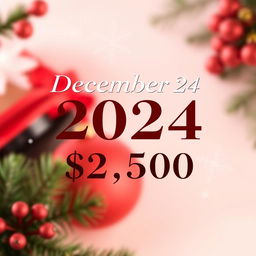 A beautifully designed digital graphic featuring a prominent date 'December 24, 2024' in a bold, elegant font similar to that used in the provided picture