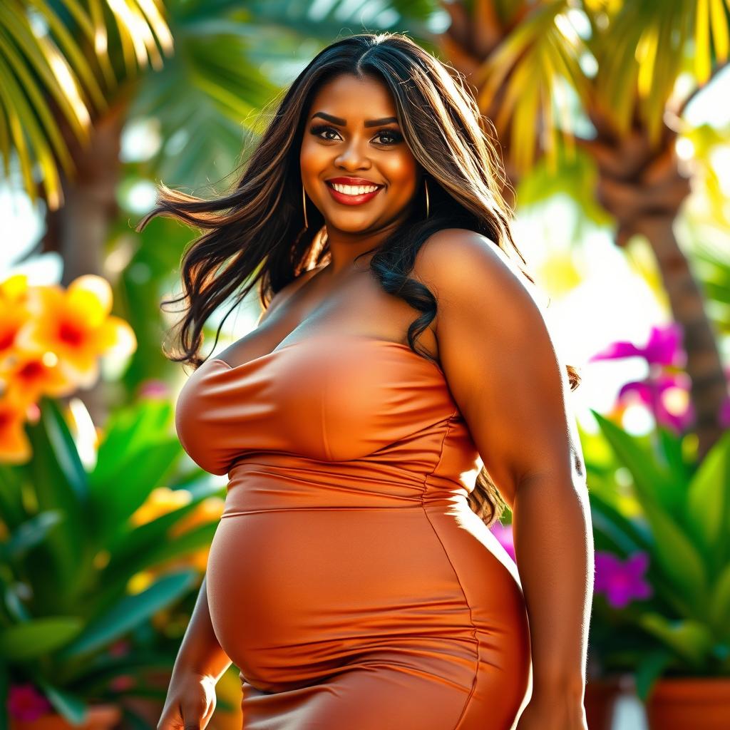 A stunning portrayal of voluptuous figures with emphasis on large curves and beautiful silhouettes