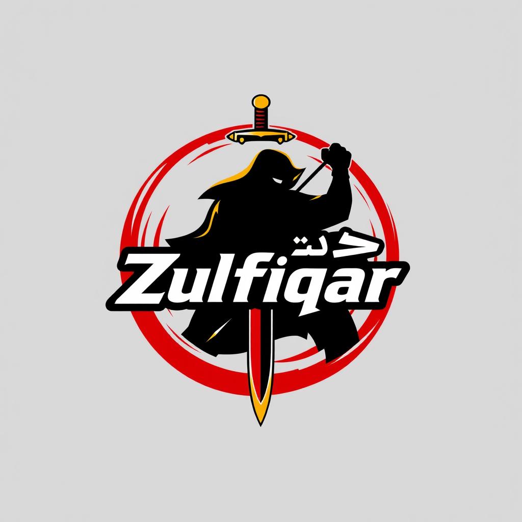 Design a logo for a martial arts club named 'Zulfiqar'