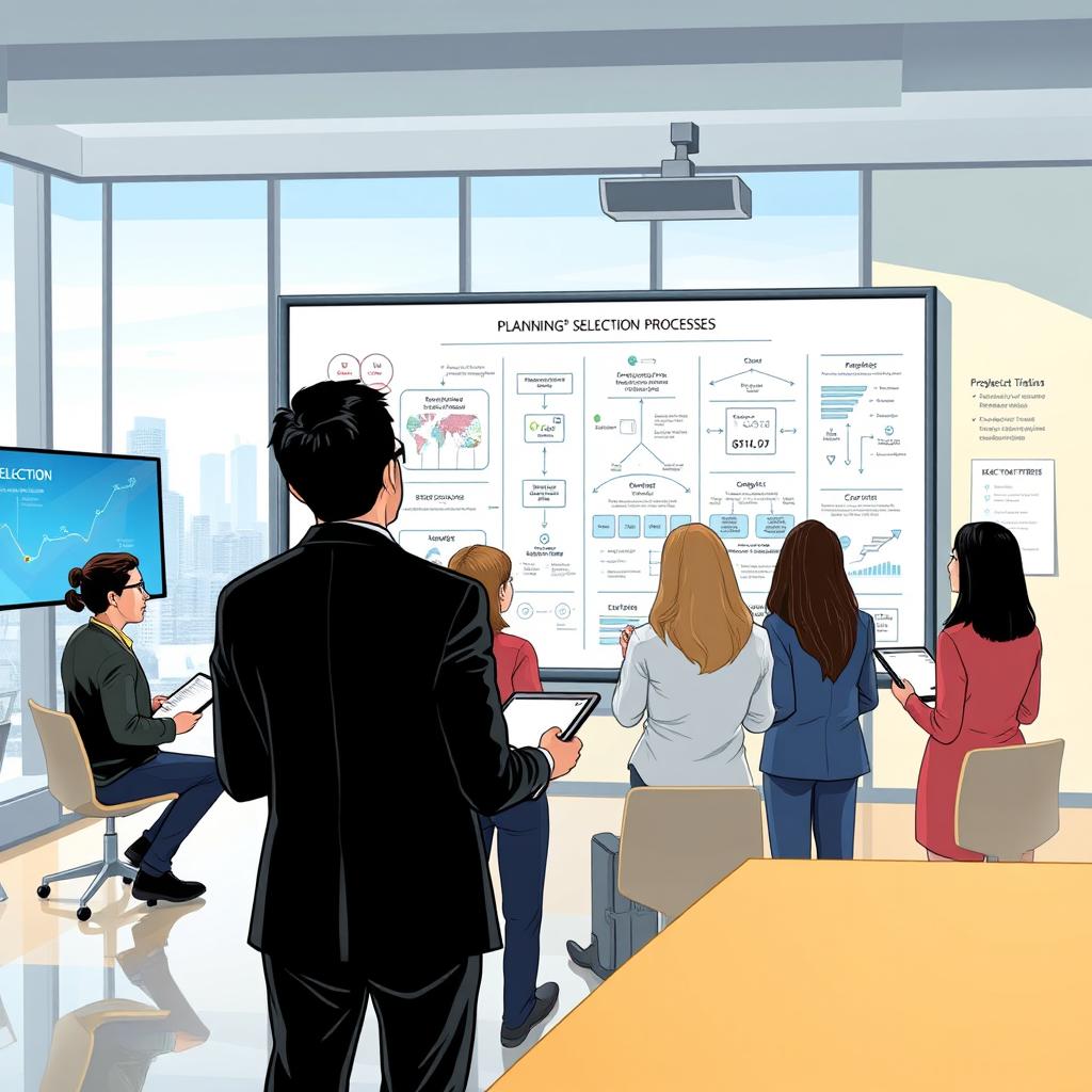 A detailed illustration of a planning system for selection processes in a business environment