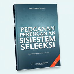 A detailed and aesthetically designed cover of a book titled 'PEDOMAN PERENCANAAN SISTEM SELEKSI'