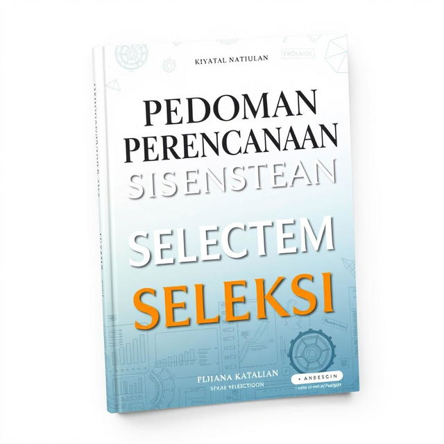 A detailed and aesthetically designed cover of a book titled 'PEDOMAN PERENCANAAN SISTEM SELEKSI'