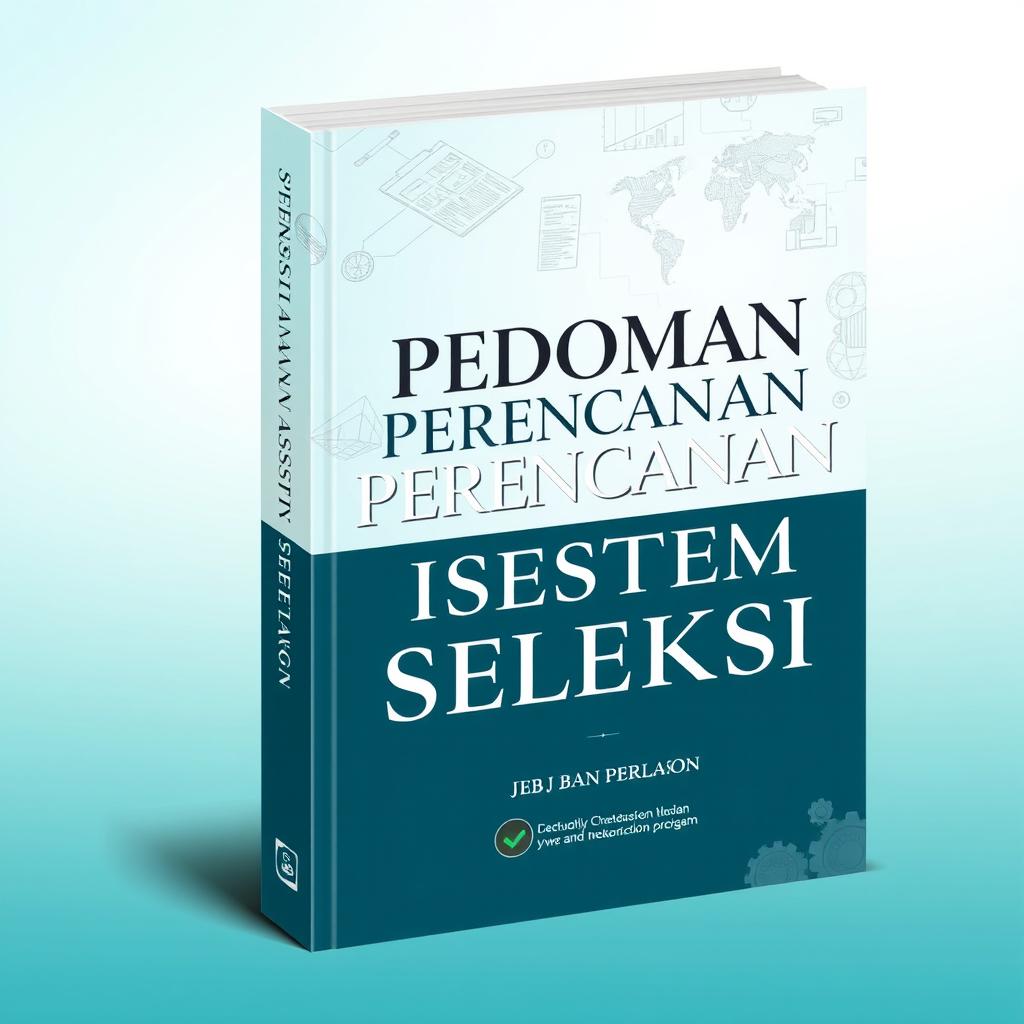 A detailed and aesthetically designed cover of a book titled 'PEDOMAN PERENCANAAN SISTEM SELEKSI'