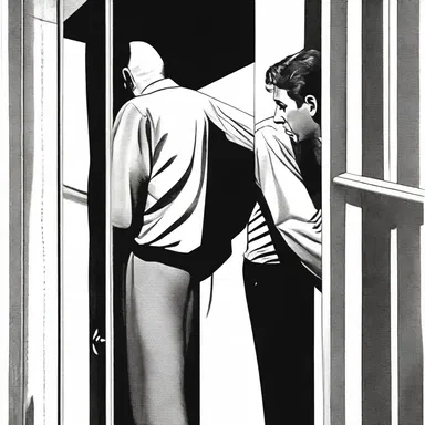 The peeping tom slowly crept towards the unsuspecting victim, his twisted desire overpowering any sense of reason.