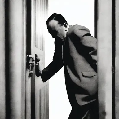 The peeping tom slowly crept towards the unsuspecting victim, his twisted desire overpowering any sense of reason.