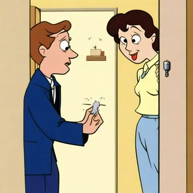 In the animated series, the peeping tom character was always trying to sneak a peek at the other characters' intimate moments, adding a humorous twist to the show.