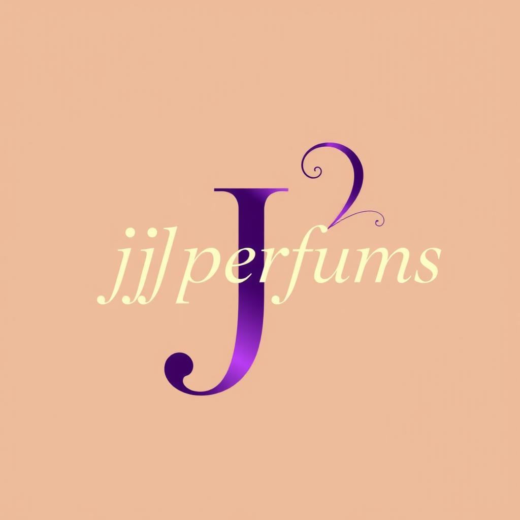 A sleek and modern logo design for 'jjperfums', featuring elegant typography with the letters 'JJ' stylized in a unique and artistic way