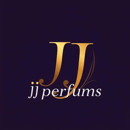 A sleek and modern logo design for 'jjperfums', featuring elegant typography with the letters 'JJ' stylized in a unique and artistic way