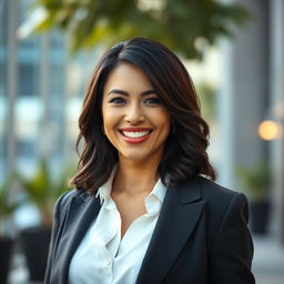 A captivating portrait of a 30 years old woman, exuding confidence and grace