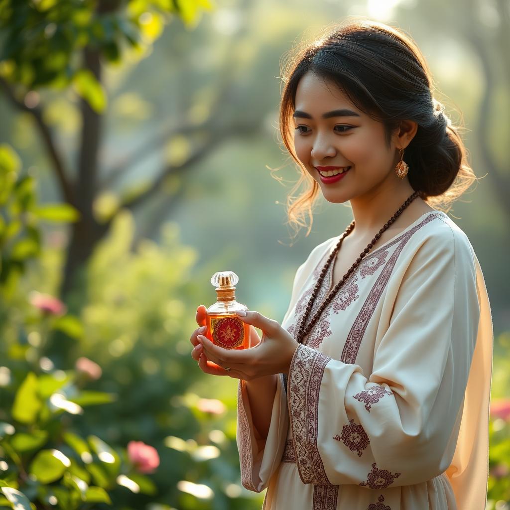 A serene and calming scene depicting a young woman who is overwhelmed by everyday stress and anxiety