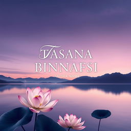 A stunning book cover design for the title 'TSANA BINNAFSI', featuring a serene and introspective theme