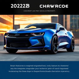 A futuristic concept of the 2026 Chevrolet Camaro, showcasing a sleek and aggressive design with sharp lines and an aerodynamic profile