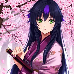 A stunningly detailed portrait of Kanao from Demon Slayer, depicted in a beautiful fantasy setting