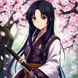 A stunningly detailed portrait of Kanao from Demon Slayer, depicted in a beautiful fantasy setting