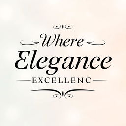 A stylish graphic design featuring the phrase 'Where Elegance Meets Engineering Excellence', beautifully arranged with elegant typography