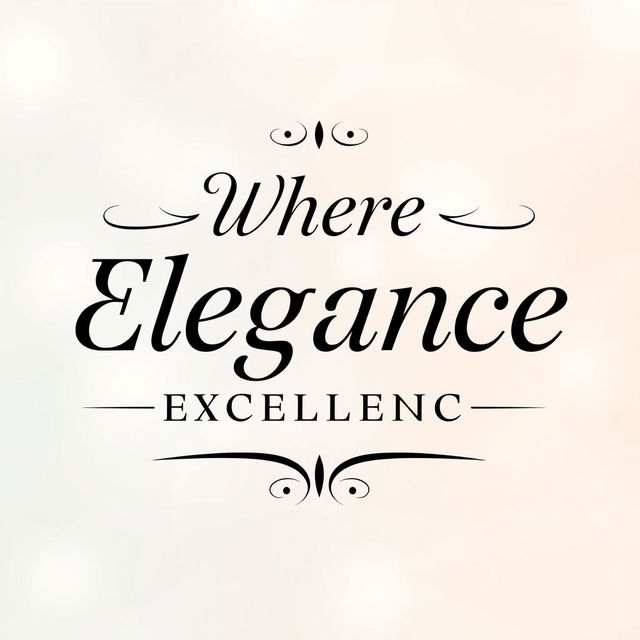 A stylish graphic design featuring the phrase 'Where Elegance Meets Engineering Excellence', beautifully arranged with elegant typography