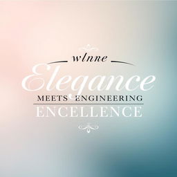 A stylish graphic design featuring the phrase 'Where Elegance Meets Engineering Excellence', beautifully arranged with elegant typography