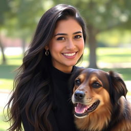 A beautiful young woman named Mehrsa, exuding a sense of elegance and charm