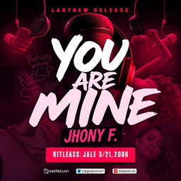 A promotional flyer for the new single release titled "You Are All Mine" by Jhony F