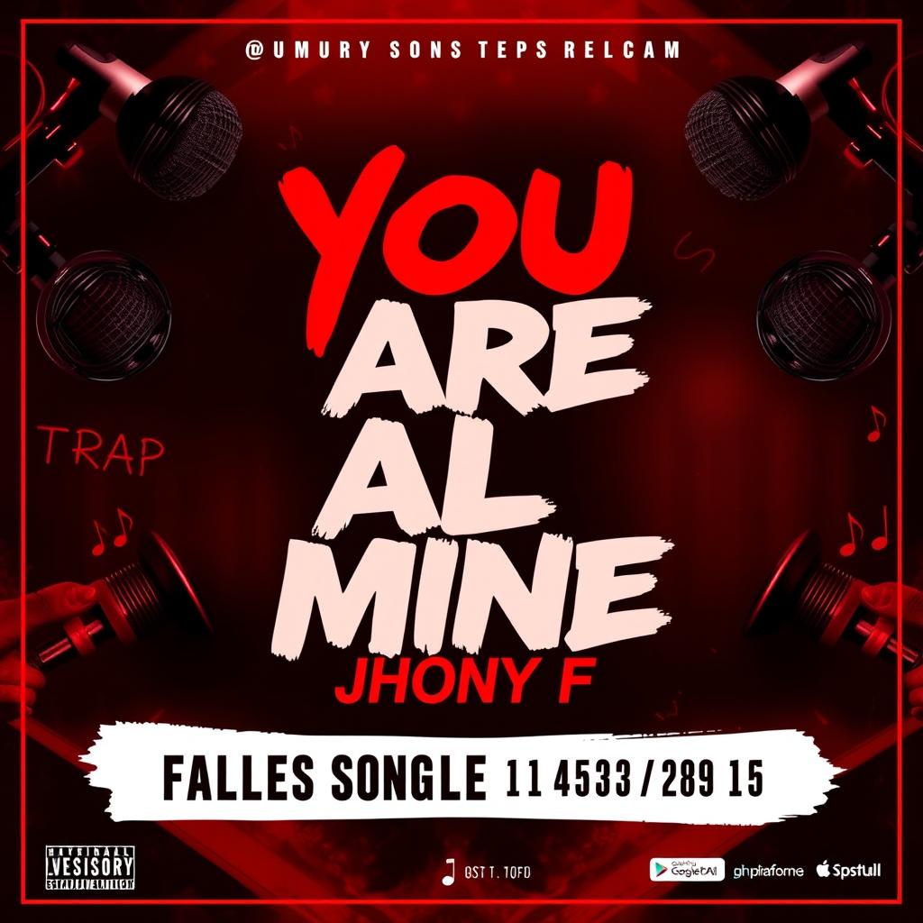 A promotional flyer for the new single release titled "You Are All Mine" by Jhony F