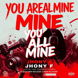 A promotional flyer for the new single release titled "You Are All Mine" by Jhony F