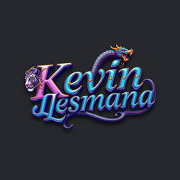 A 3D logo featuring the name 'Kevin Lesmana' intricately designed