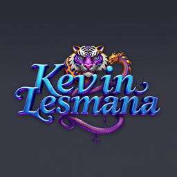 A 3D logo featuring the name 'Kevin Lesmana' intricately designed