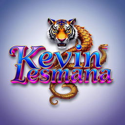 A 3D logo featuring the name 'Kevin Lesmana' intricately designed