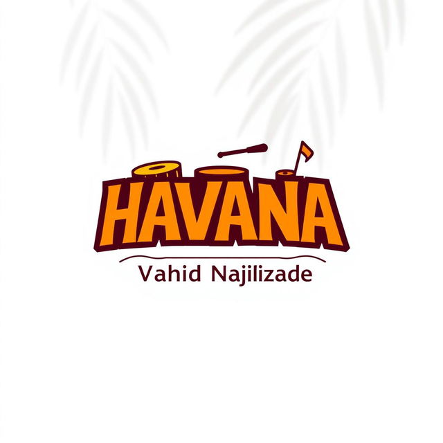 A vibrant and dynamic logo design for a percussion band named 'HAVANA'