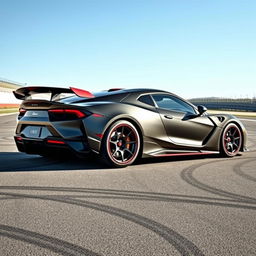 A fast, aggressive, and beautiful sports car displayed in a full side view, capturing its dynamic and powerful design