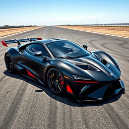 A fast, aggressive, and beautiful sports car displayed in a full side view, capturing its dynamic and powerful design