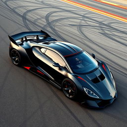 A fast, aggressive, and beautiful sports car displayed in a full side view, capturing its dynamic and powerful design
