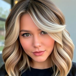 A close-up portrait of a person with a unique hairstyle called 'comma hair'