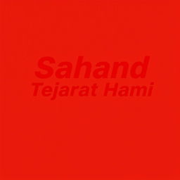 A vibrant red logo for a tire shop featuring the name 'Sahand Tejarat Hami' prominently displayed