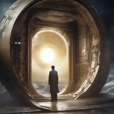 In the science fiction novel, the protagonist discovers a secret portal that leads to a plutonian dimension.